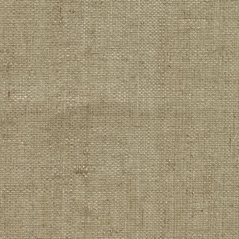 Ruslan Taupe Grasscloth Wallpaper