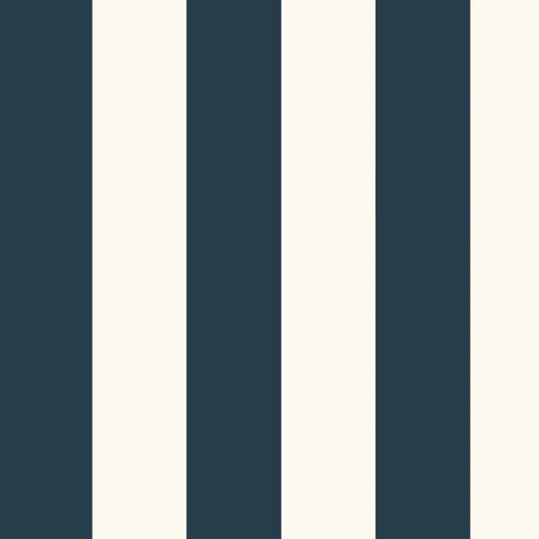 SA9174 Navy Awning Stripe Wallpaper