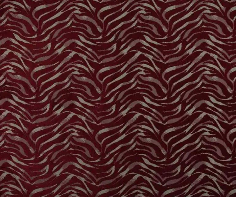 Safari Tiger Burgundy Europatex Fabric