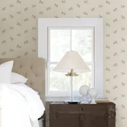 Sage Hill Leigh Coral Leaf Wallpaper