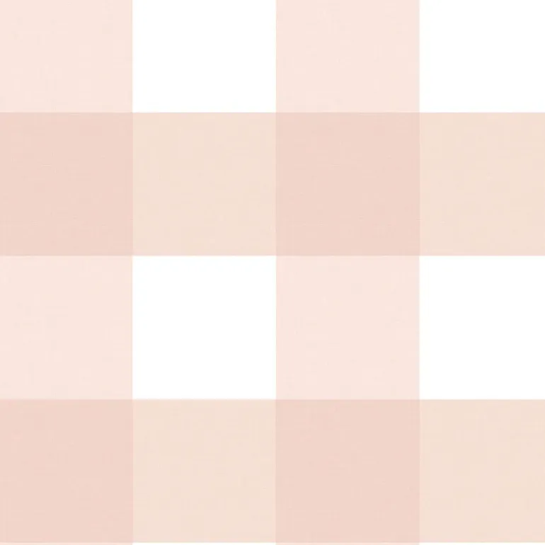 Selah Light Pink Gingham Wallpaper