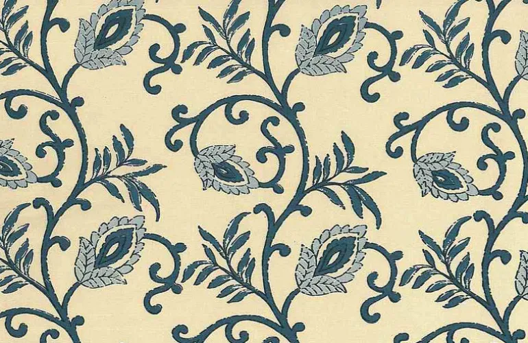 Shalimar Print Blues Laura Kiran Fabric
