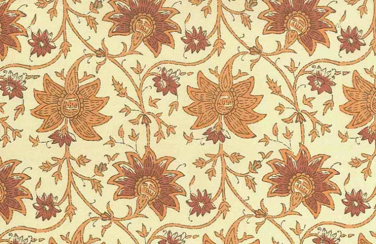 Shiraz Print Melon Laura Kiran Fabric