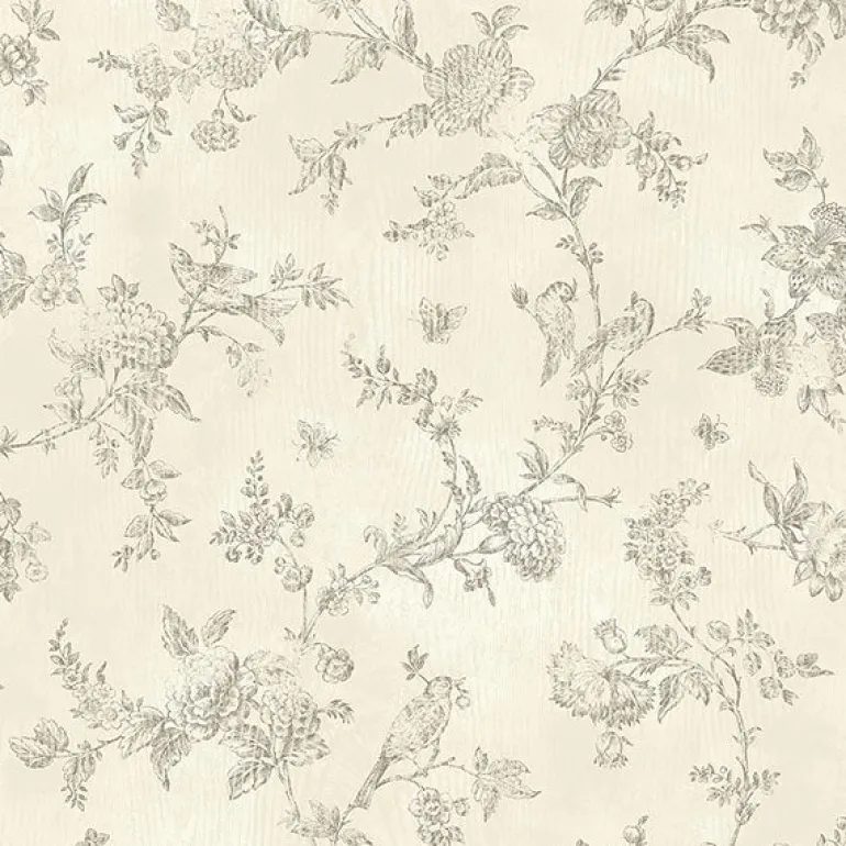 Singapore Cream Toile Wallpaper