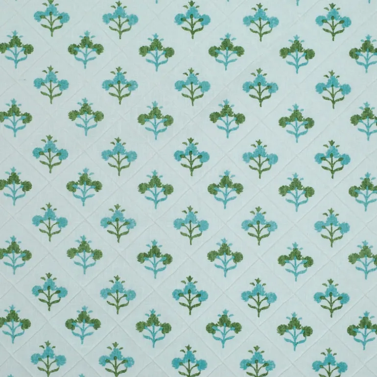 Sita Pintuck Peacock P/Kaufmann Fabric