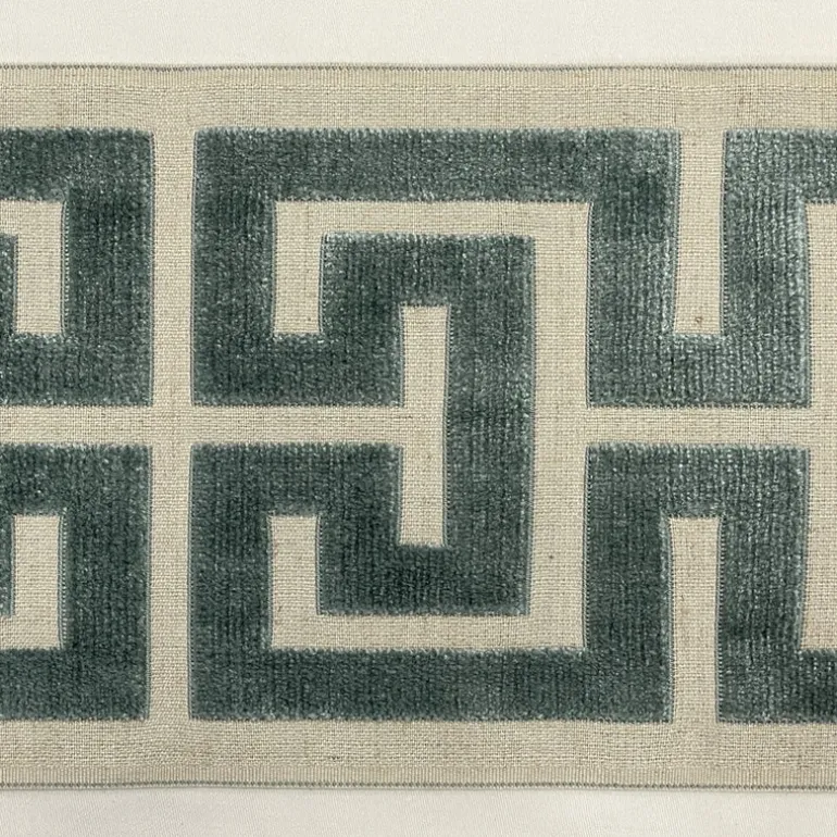Skyrise Teal 7 inch Velvet Europatex Tape Trim