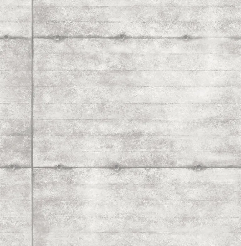 Smooth Concrete Light Grey Geometric Wallpaper
