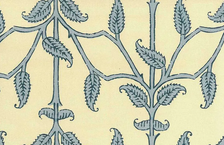 Srinagar Print Soft Blue Laura Kiran Fabric