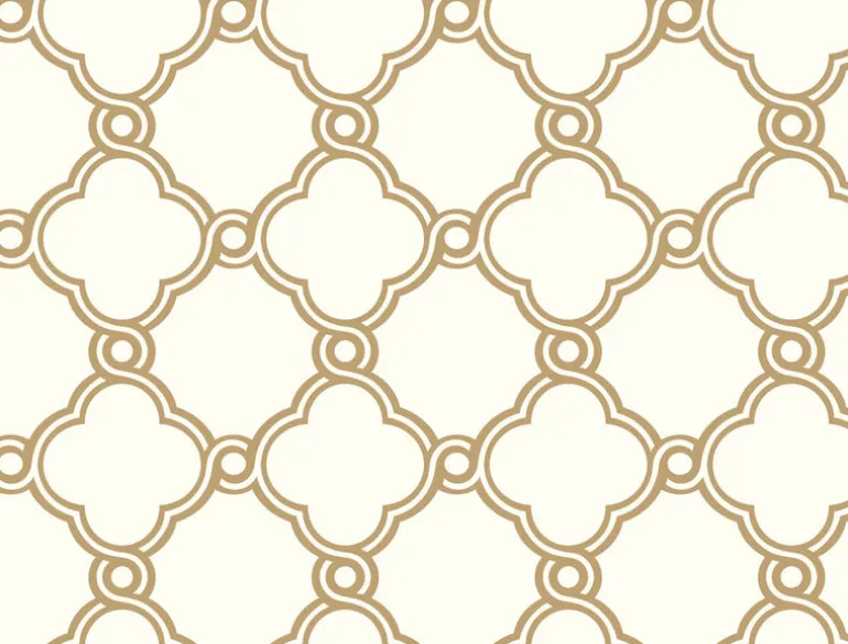SS2510 Metallic Gold Open Trellis Wallpaper