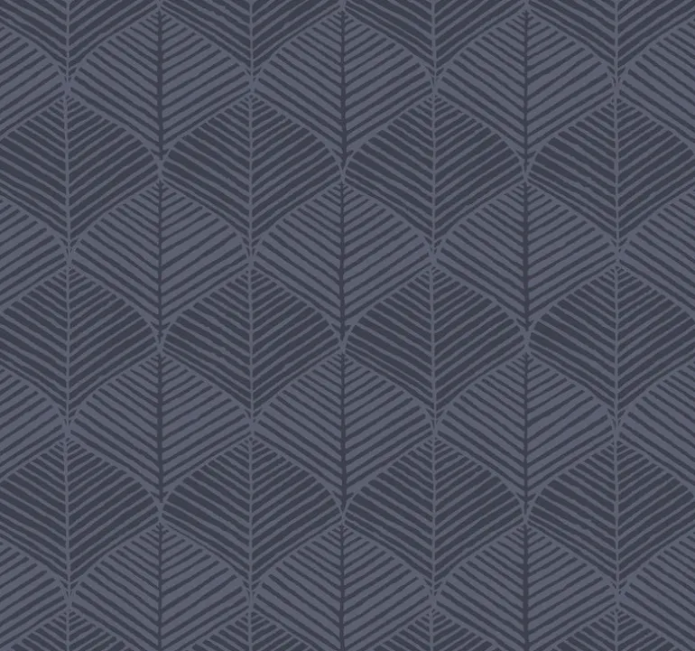 SS2564 Navy Palm Thatch Wallpaper