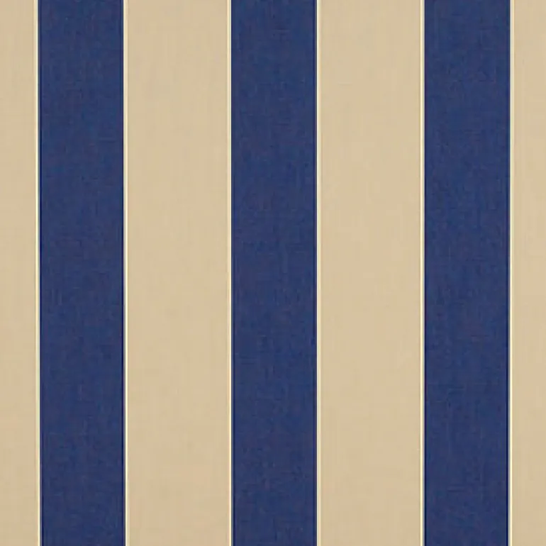 Subr 46" 4921 Mediterranean/Canvas Block Stripe Fabric