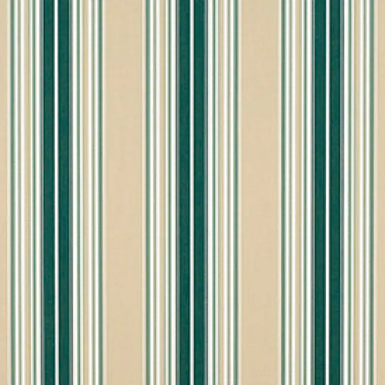 Sunbr 46" 4932 Forest Green/Beige/Nat Fancy Stripe Fabric