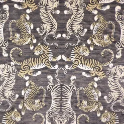 Tabby Charcoal Regal Fabric