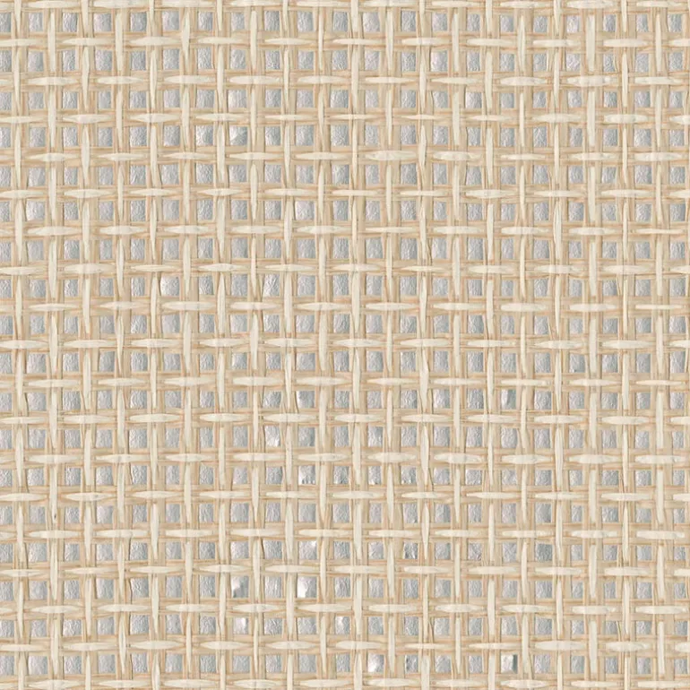 Tai Xi Cream Grasscloth Wallpaper