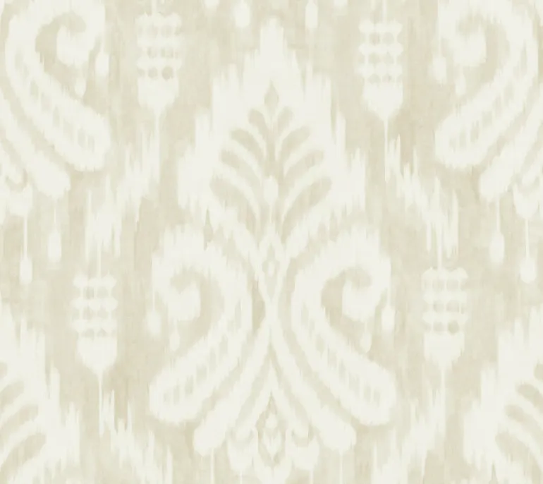 TC2647 Beige Hawthorne Ikat Wallpaper