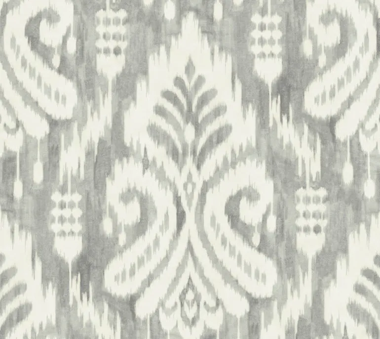 TC2643 Gray Hawthorne Ikat Wallpaper