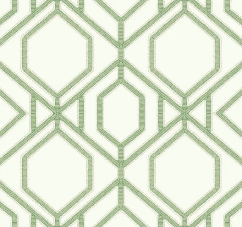 TC2631 Green Sawgrass Trellis Wallpaper