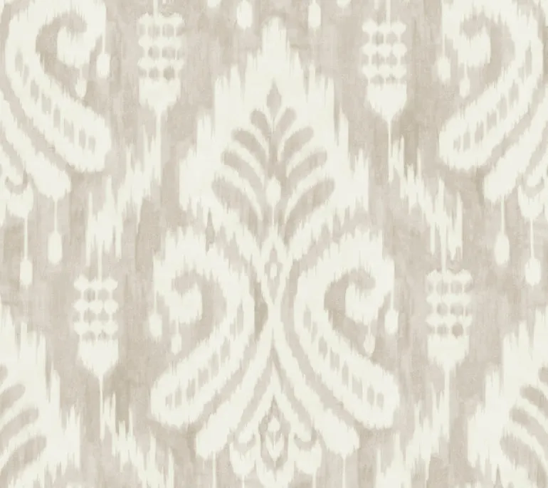 TC2642 Taupe Hawthorne Ikat Wallpaper