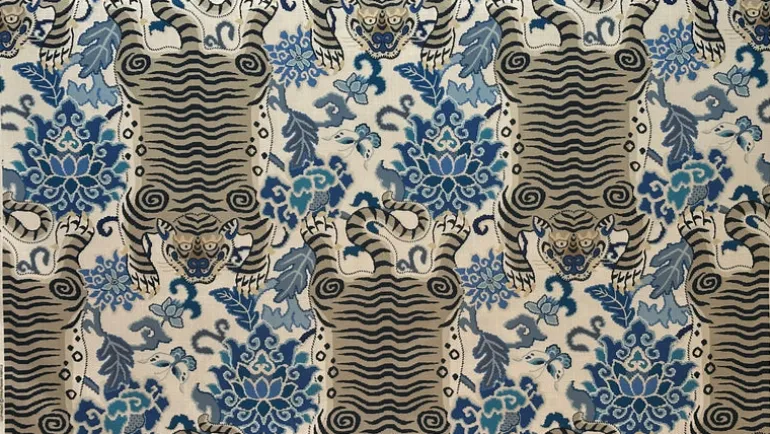 Tiger Eye Blue Moon P Kaufmann Fabric
