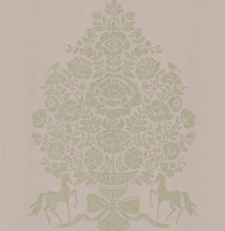 Till Light Grey President Damask Wallpaper