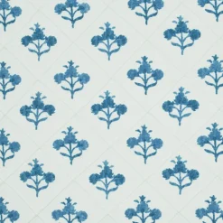 Trois Fleurs Indigo P Kaufmann Fabric