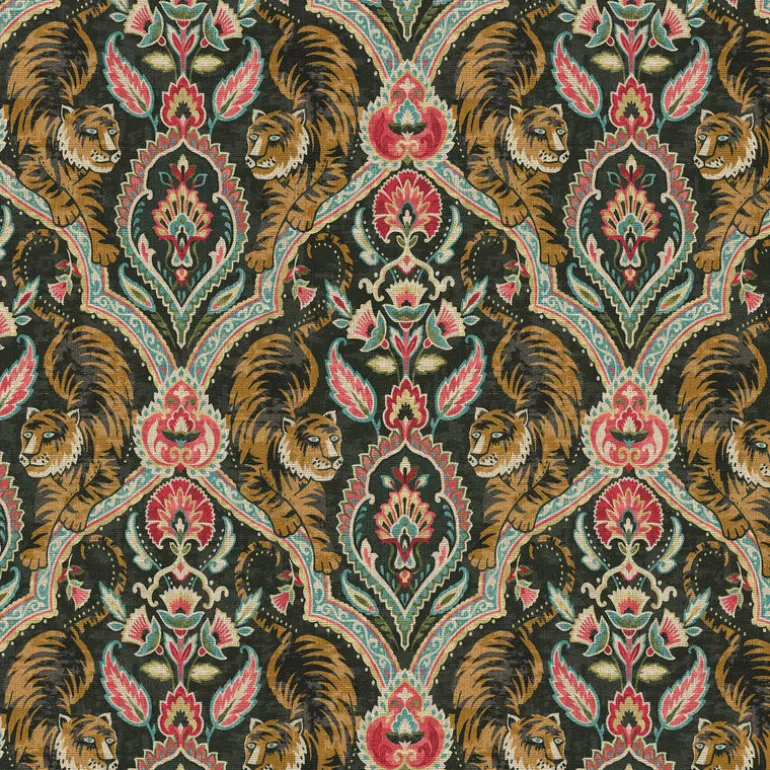 Twin Tigers Noir P/K Lifestyles Fabric