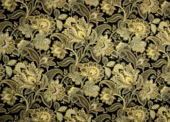 Valdosta Blackbird Paisley Floral Linen Fabric