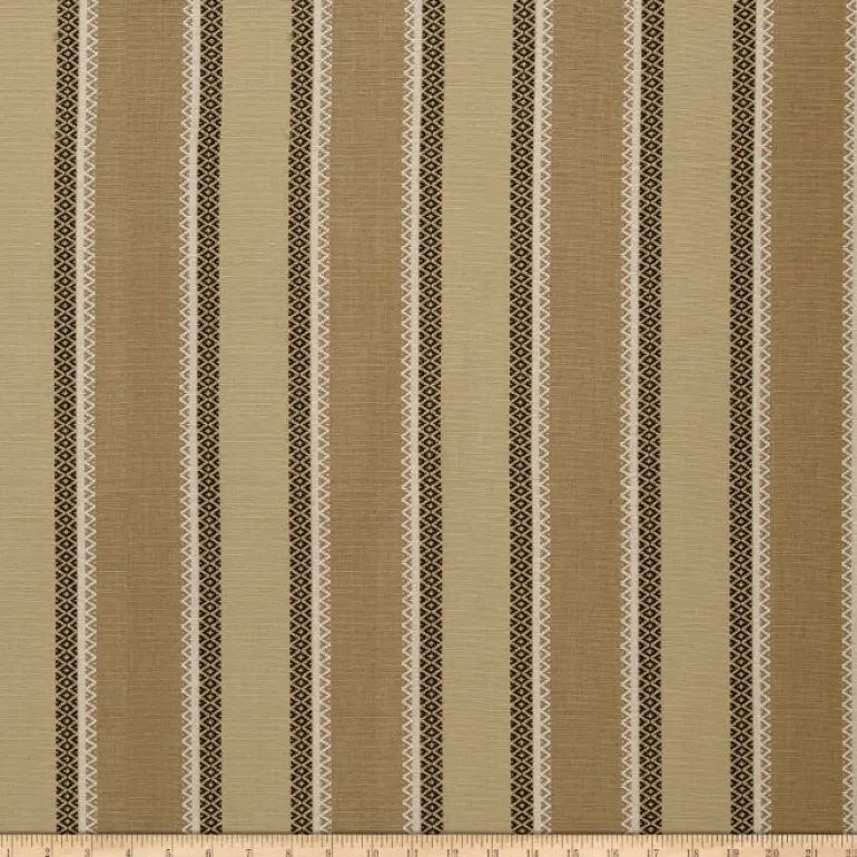 Valencia Stripe Tan Sand Laura Kiran Fabric
