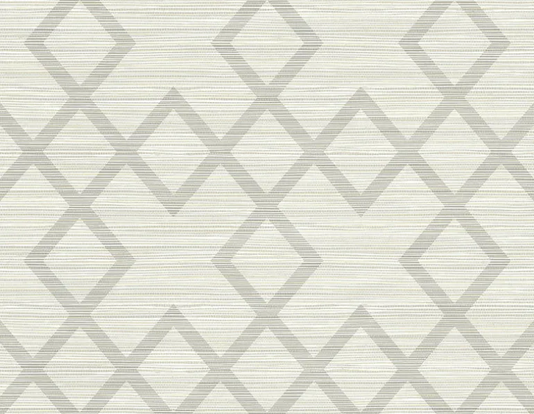Vana Light Grey Woven Diamond Wallpaper
