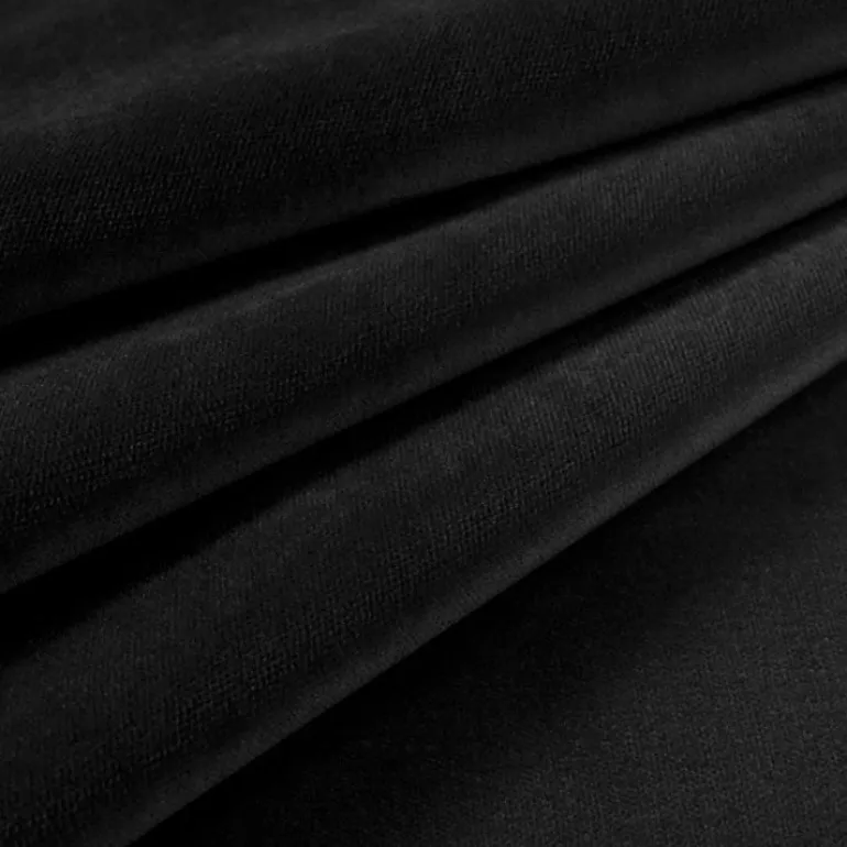 Velvet Upholstery Fabric Como 100 Black
