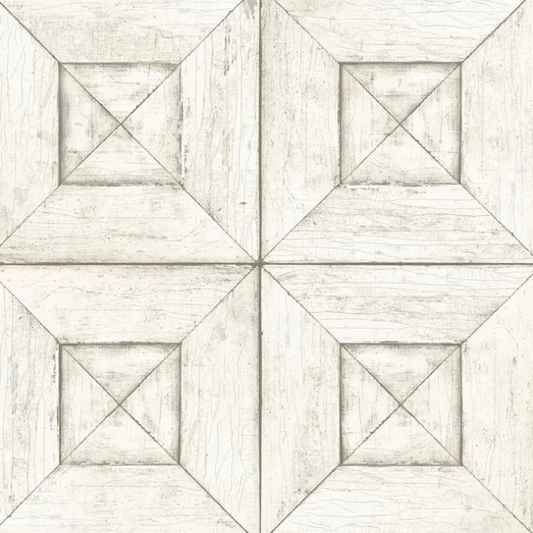 Verity Off-White Wood Wallpaper