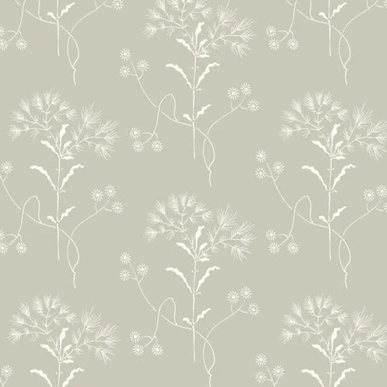 Wildflower Cupola (Light Grey)/White Magnolia Home Vol. II Wallpaper