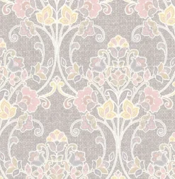 Willow Pink Nouveau Floral Wallpaper
