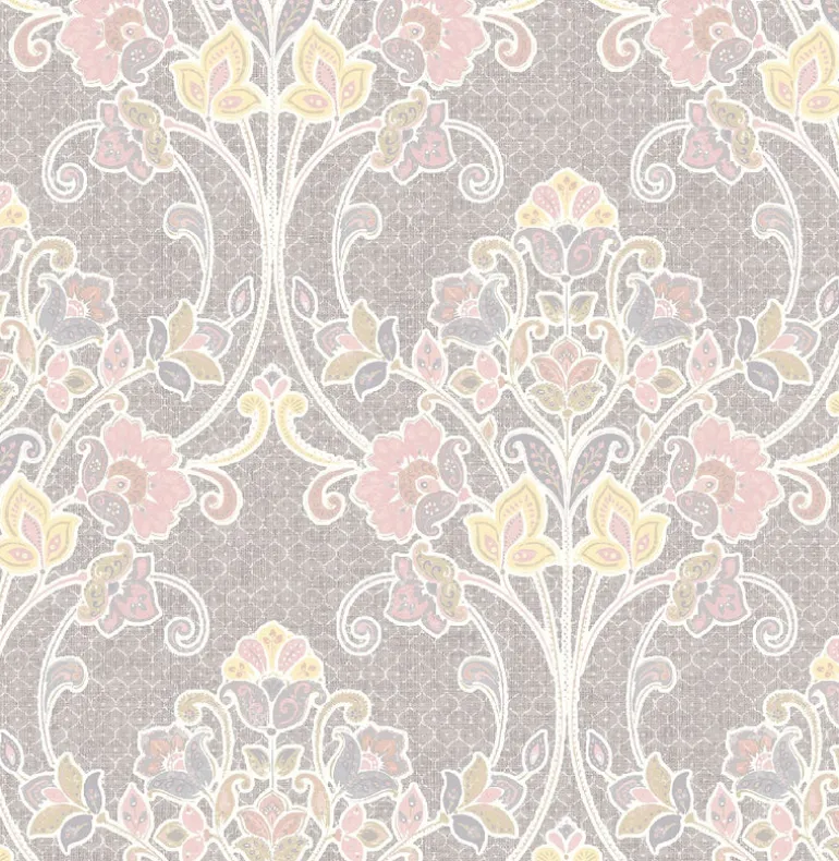 Willow Pink Nouveau Floral Wallpaper