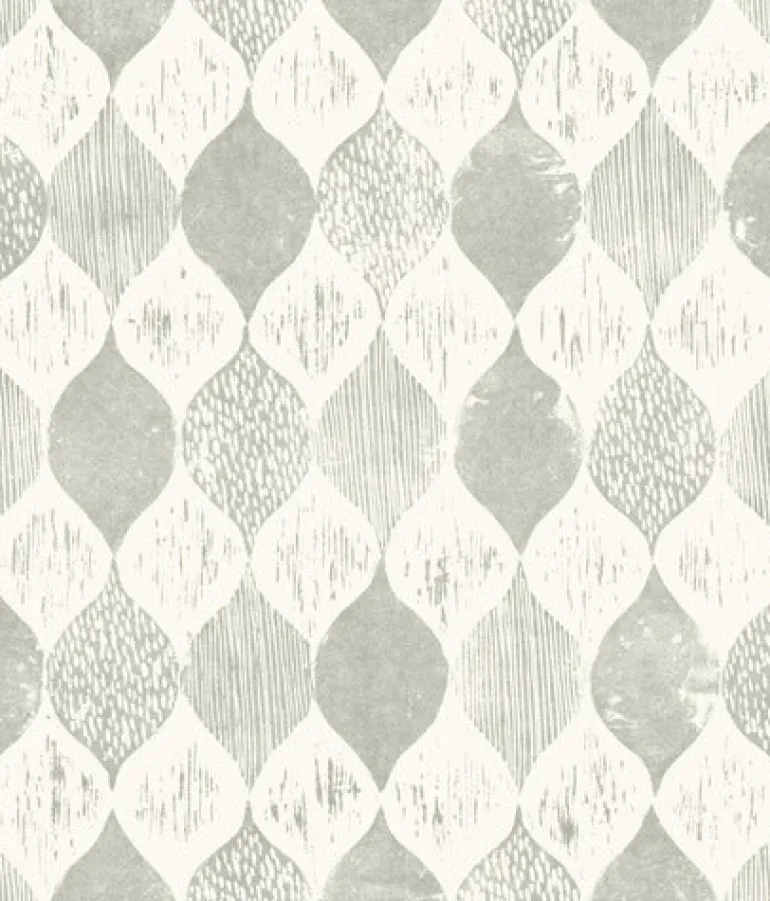 Woodblock Print Garden Trowel (Grey) Magnolia Home Vol. II Wallpaper