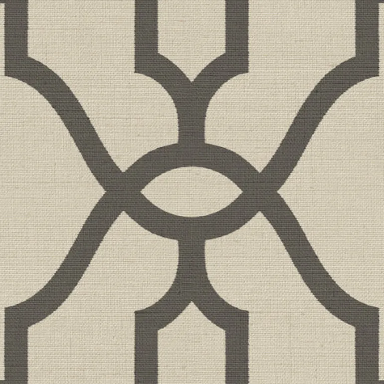 Woven Trellis Charcoal on Khaki Magnolia Home Vol. II Wallpaper