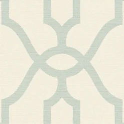 Woven Trellis Eggshell Blue on Cream Magnolia Home Vol. II Wallpaper
