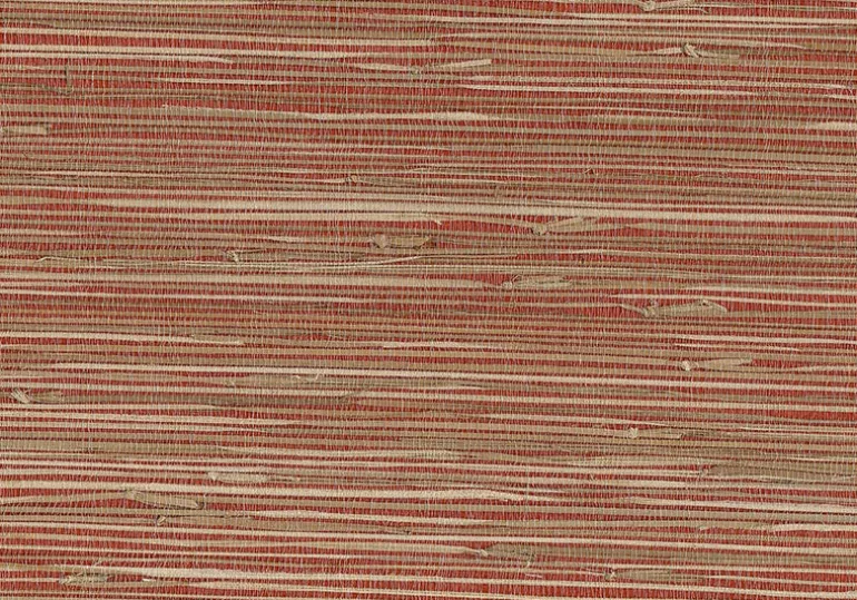 Yan Yan Red Grasscloth Wallpaper