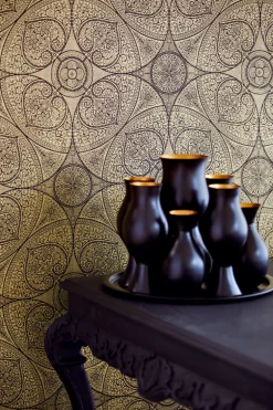 Yasamin Brass Mehndi Medallion Wallpaper