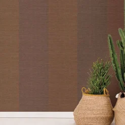 Yi Ze Brown Grasscloth Wallpaper