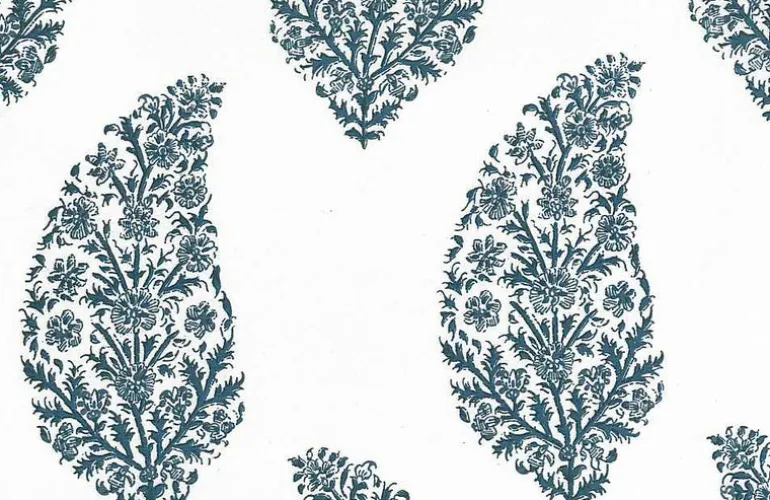 Zahara Print Dutch Blue Laura Kiran Fabric