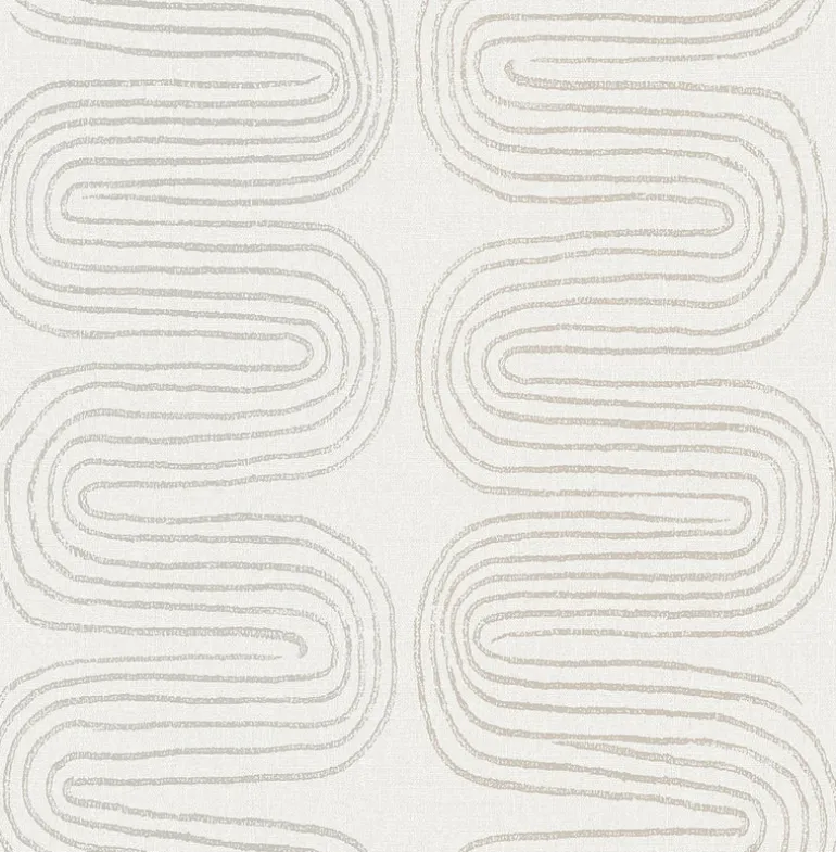 Zephyr Grey Abstract Stripe Wallpaper