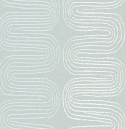 Zephyr Light Blue Abstract Stripe Wallpaper