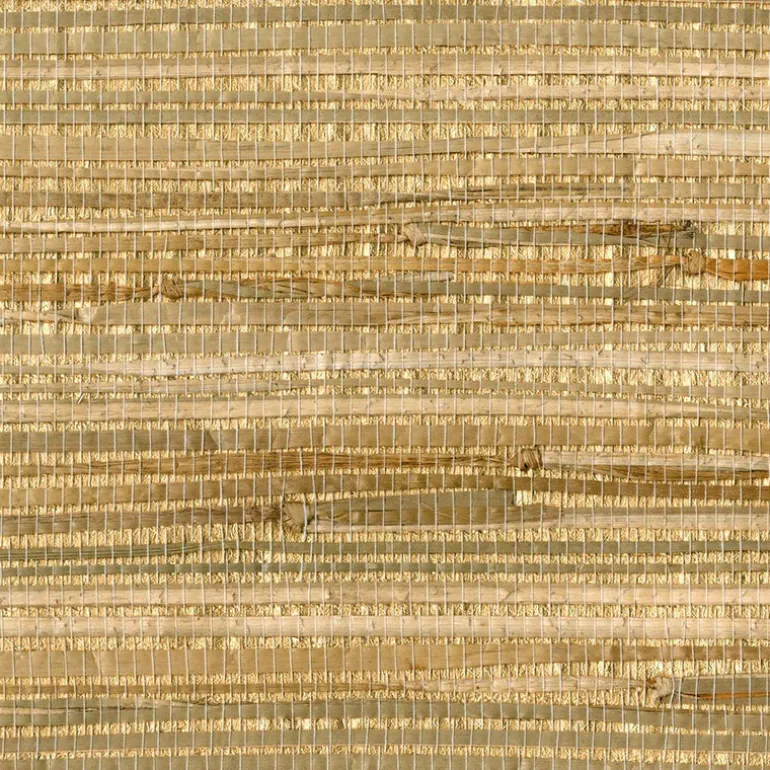 Zoho Neutral Foil Grass Wallpaper